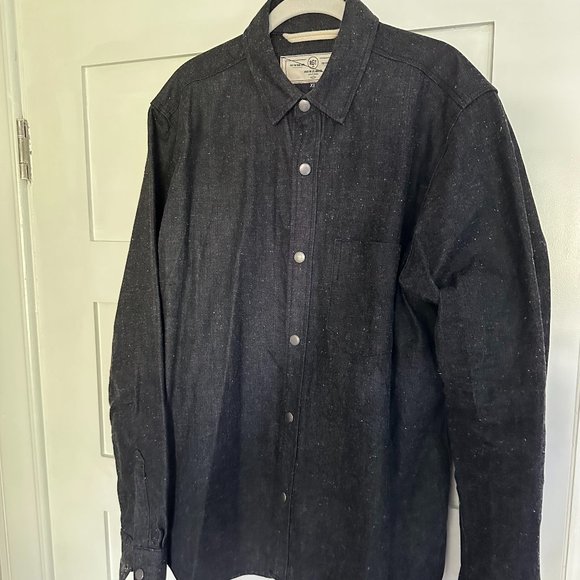 ❌SOLD❌ Rogue Territory Charcoal Denim Snap Button Service Shirt XL - Picture 1 of 6